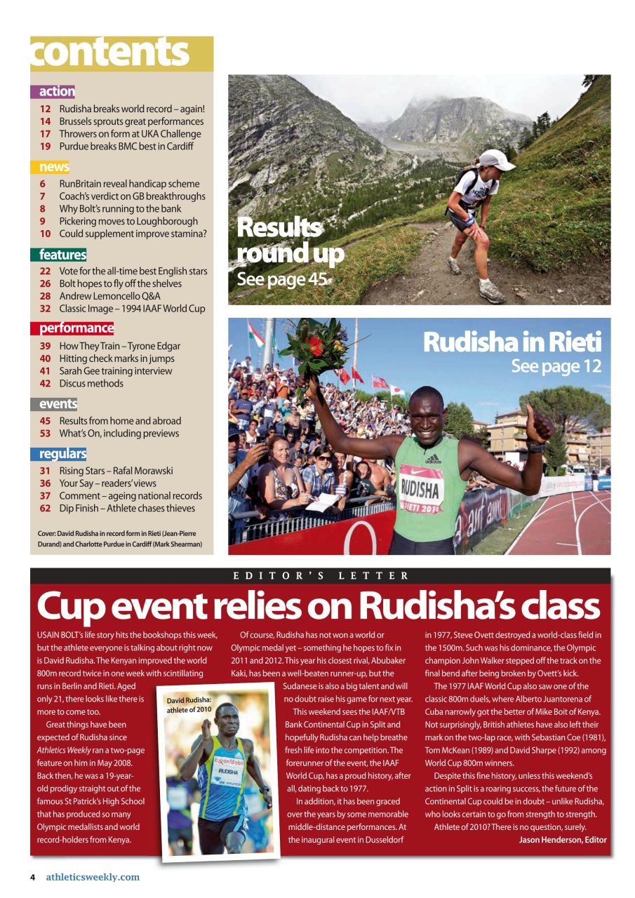 AW – Athletics Weekly Magazine Preview Pages