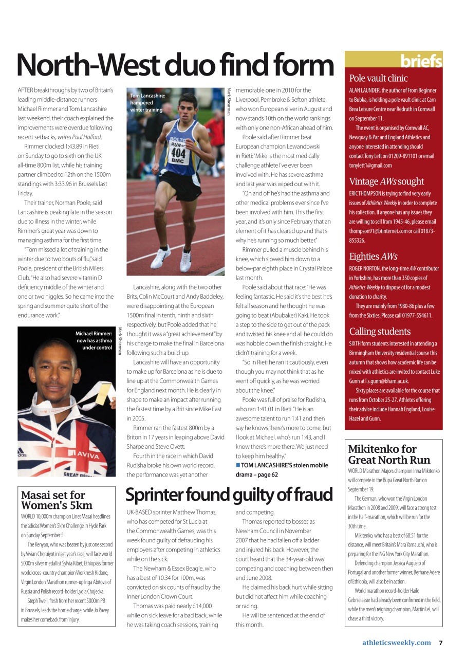 AW – Athletics Weekly Magazine Preview Pages