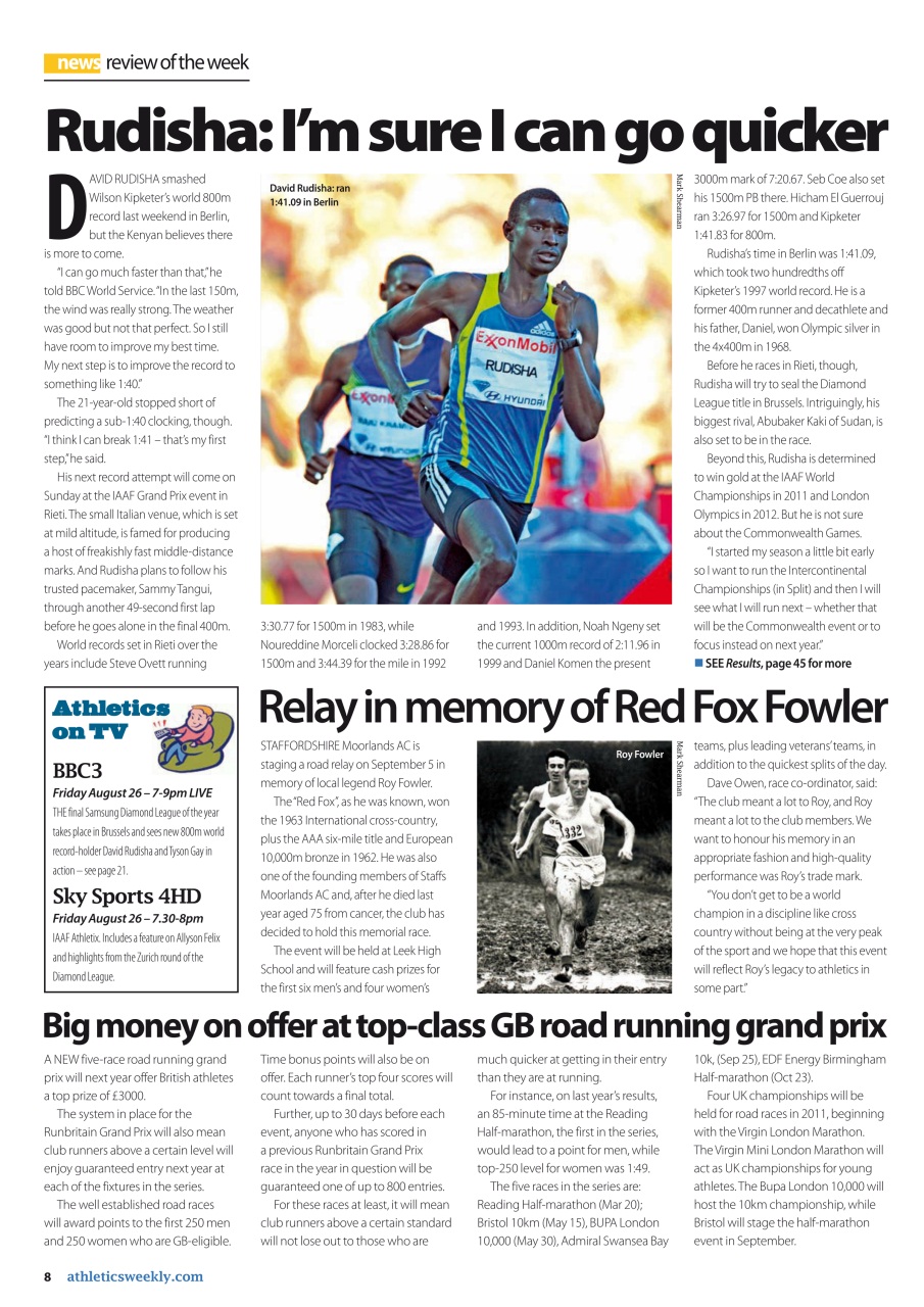 AW – Athletics Weekly Magazine Preview Pages