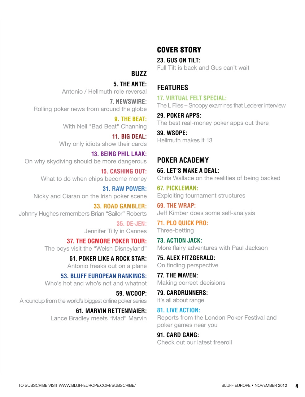 Bluff Europe Preview Pages