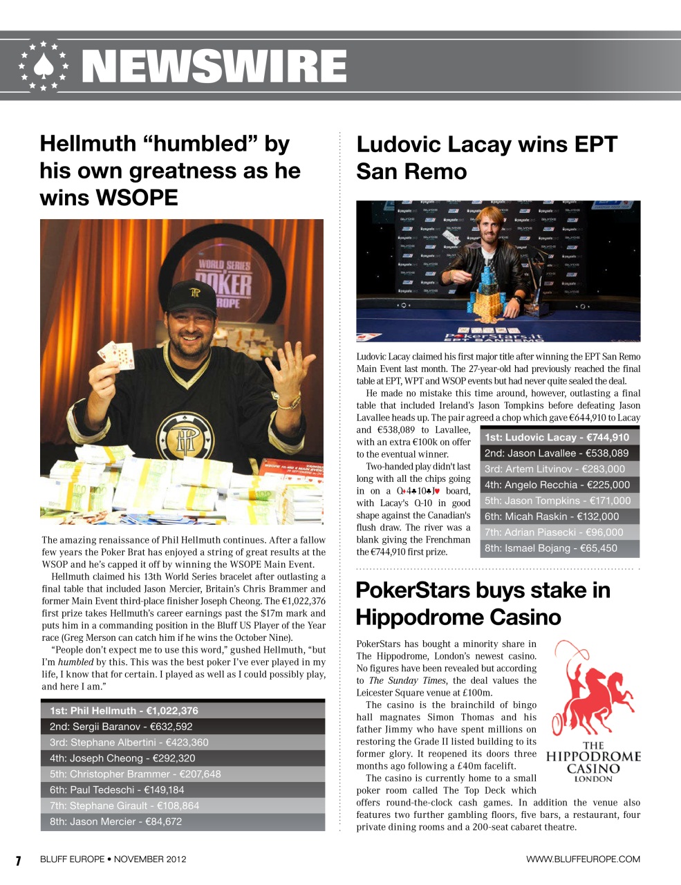 Bluff Europe Preview Pages