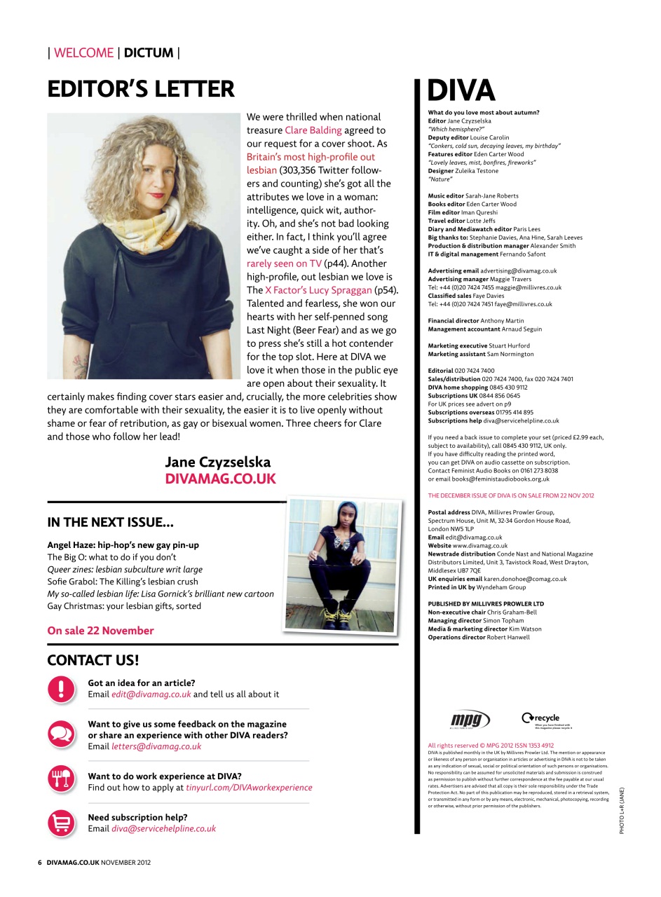 DIVA Magazine Preview Pages