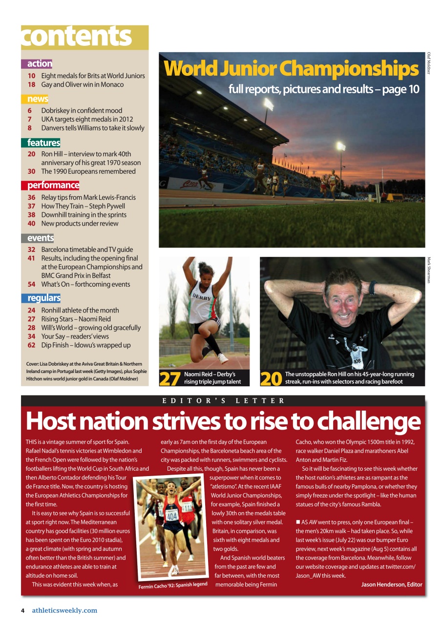 AW – Athletics Weekly Magazine Preview Pages