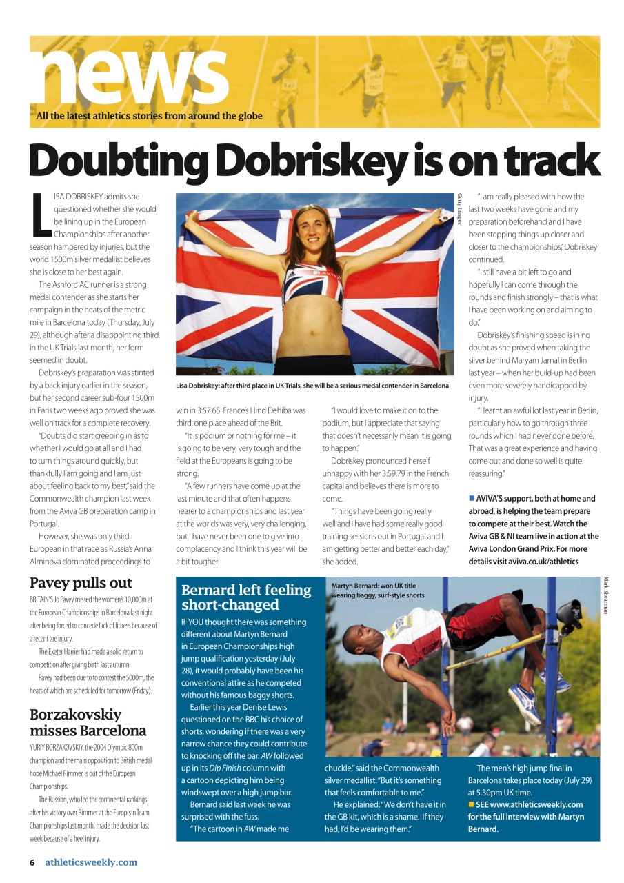 AW – Athletics Weekly Magazine Preview Pages