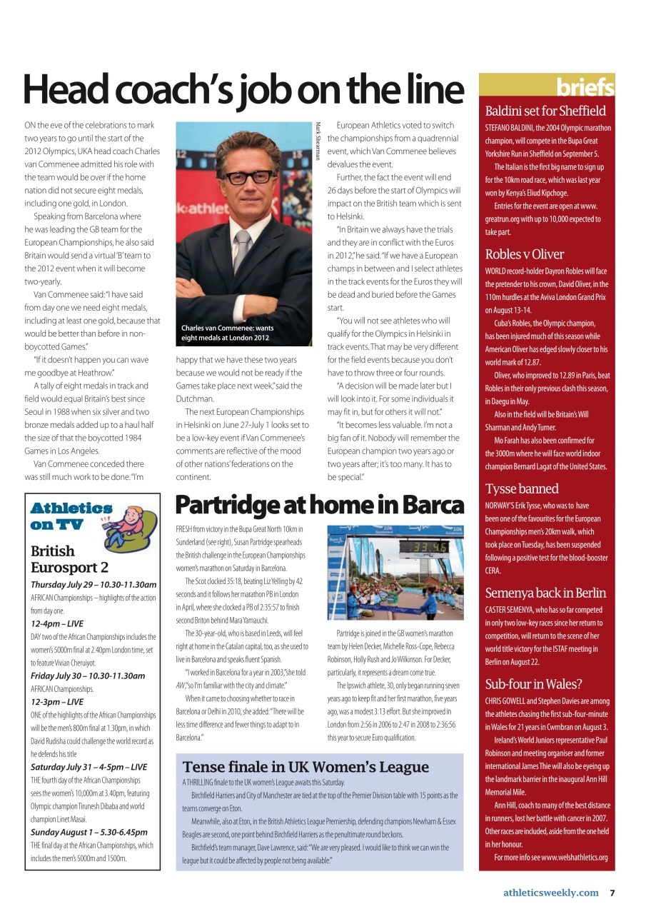 AW – Athletics Weekly Magazine Preview Pages