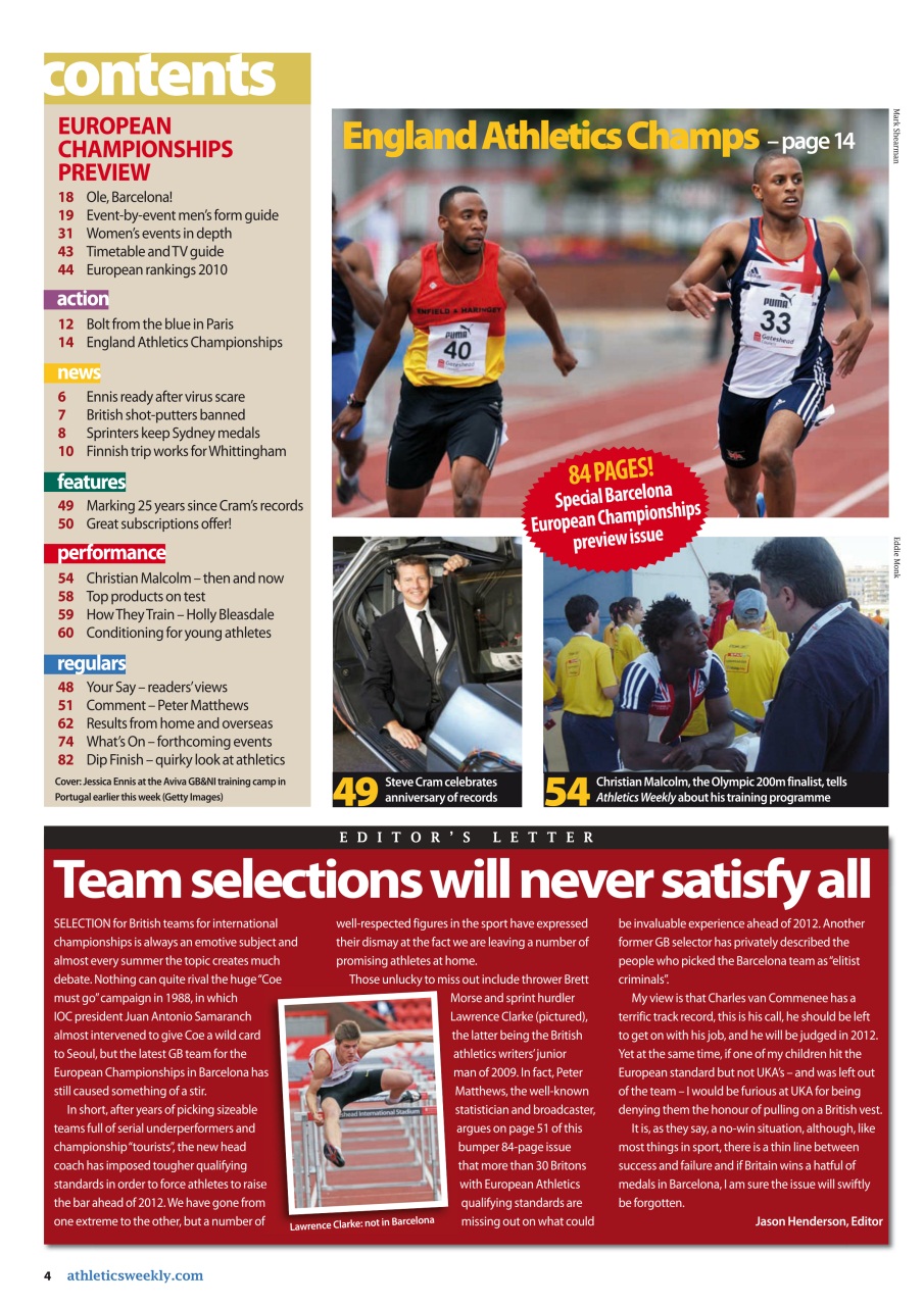AW – Athletics Weekly Magazine Preview Pages