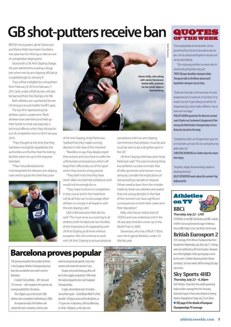 AW – Athletics Weekly Magazine Preview Pages