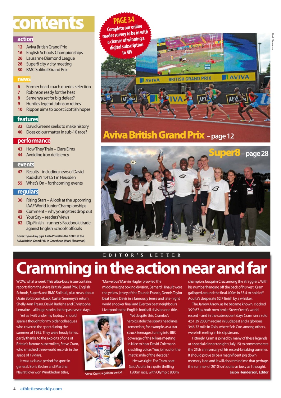AW – Athletics Weekly Magazine Preview Pages