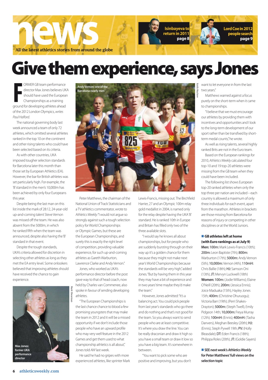 AW – Athletics Weekly Magazine Preview Pages