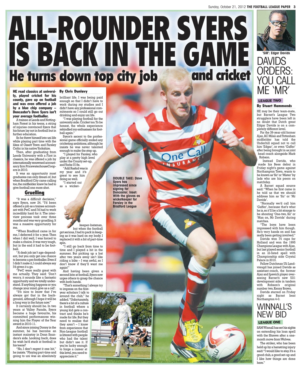 The Football League Paper Preview Pages
