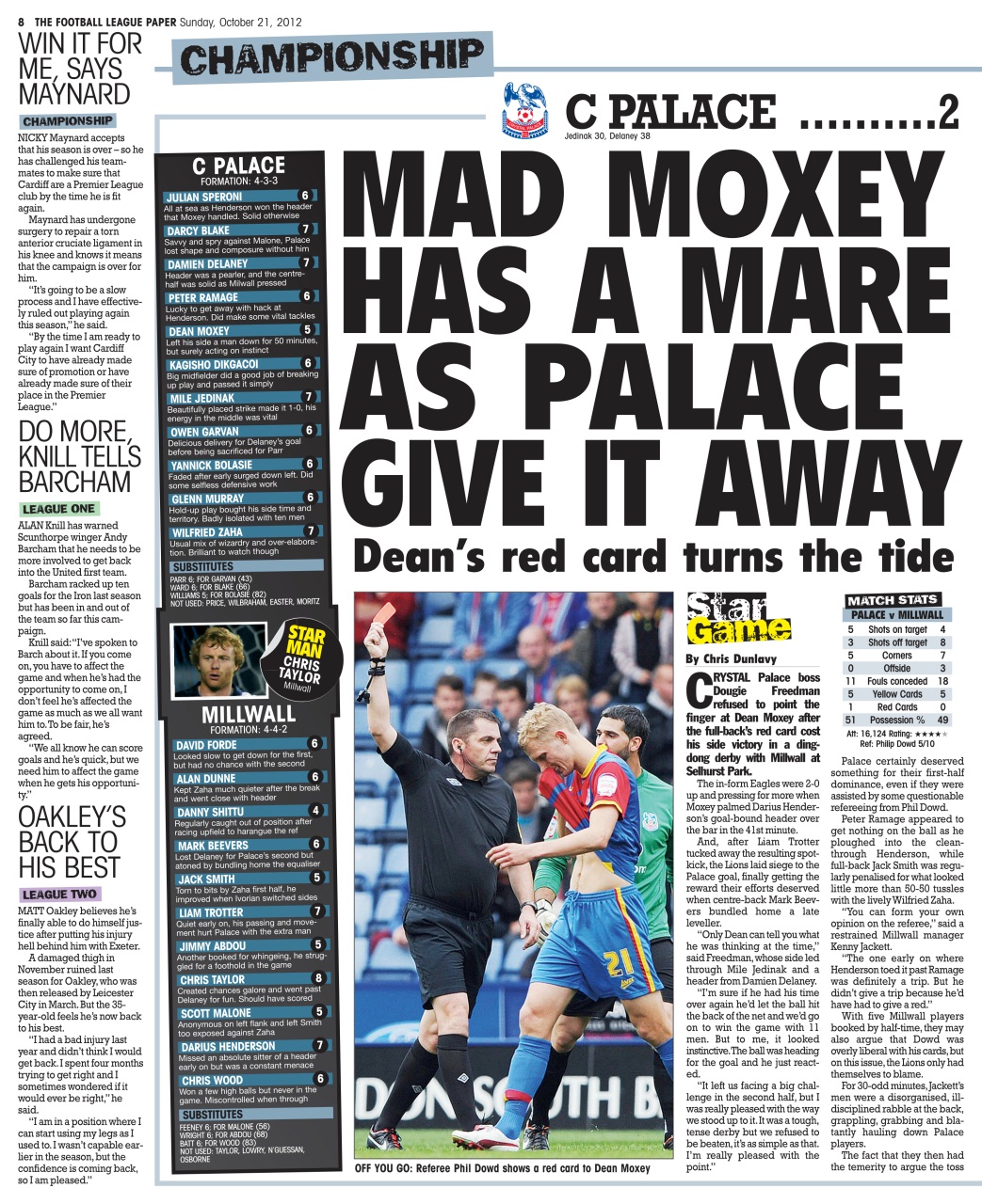 The Football League Paper Preview Pages