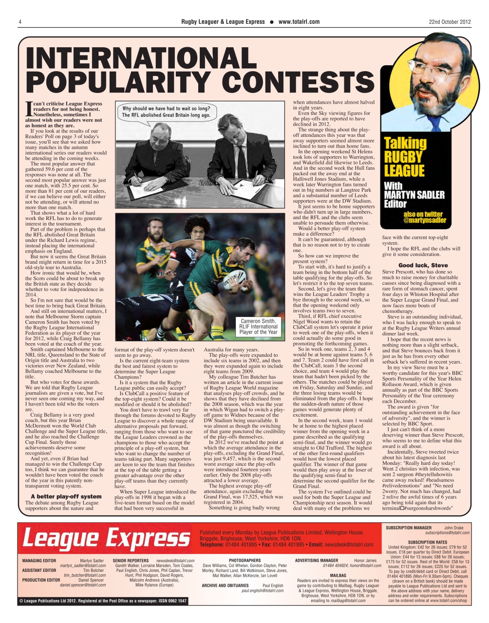 League Express Preview Pages