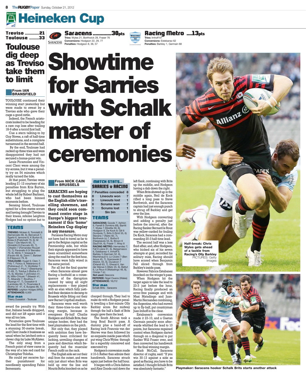 The Rugby Paper Preview Pages