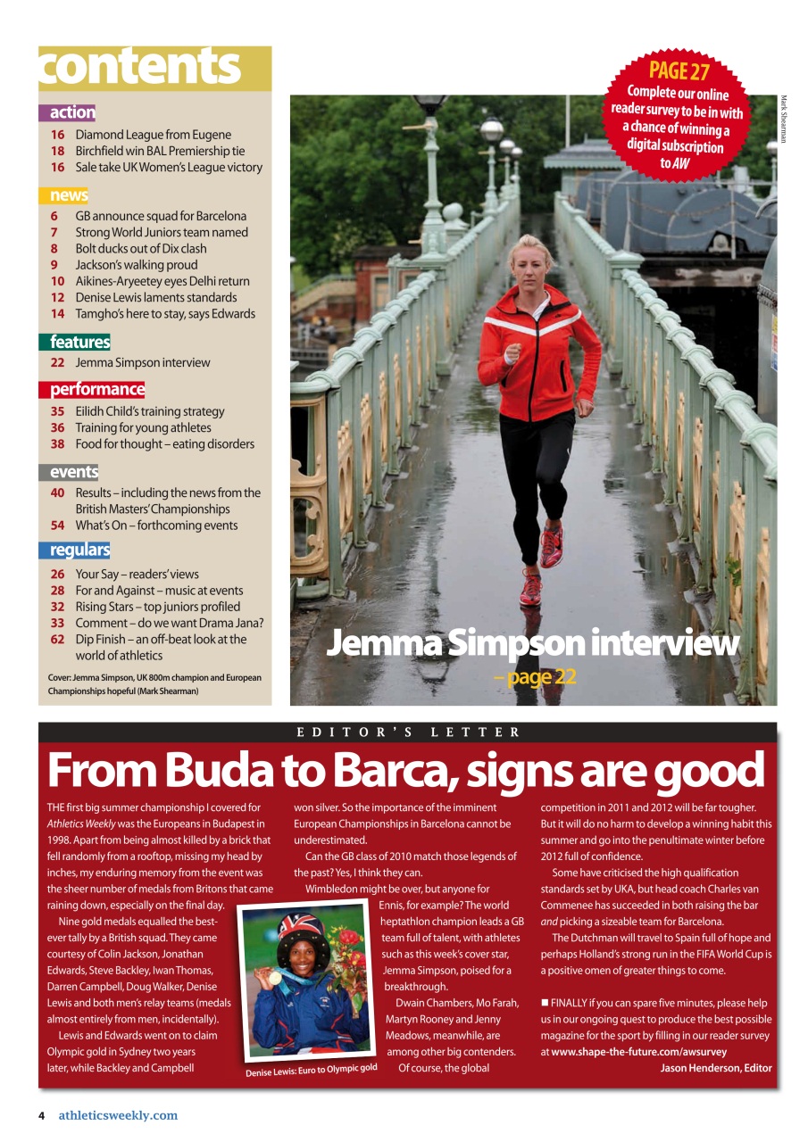 AW – Athletics Weekly Magazine Preview Pages