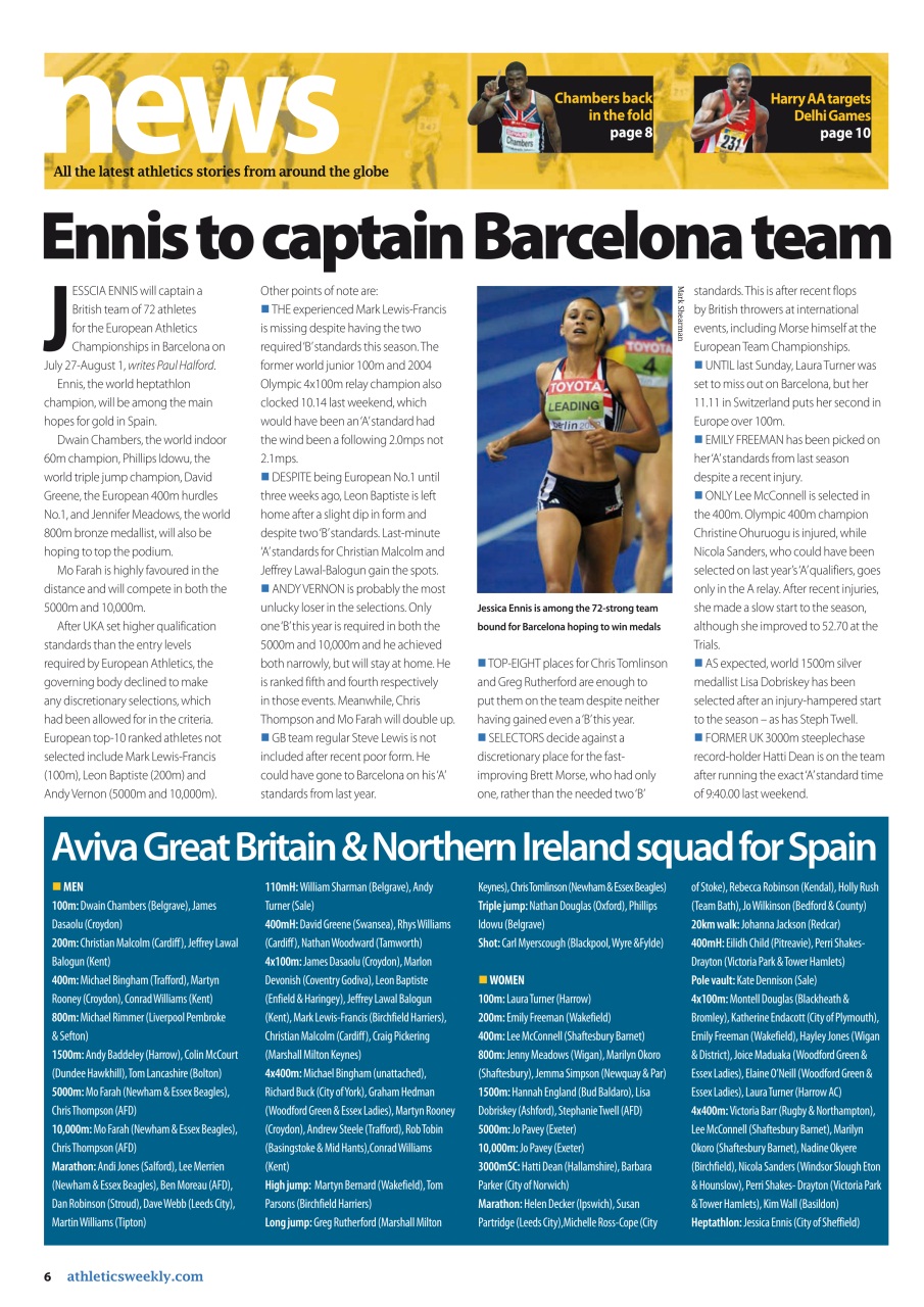 AW – Athletics Weekly Magazine Preview Pages