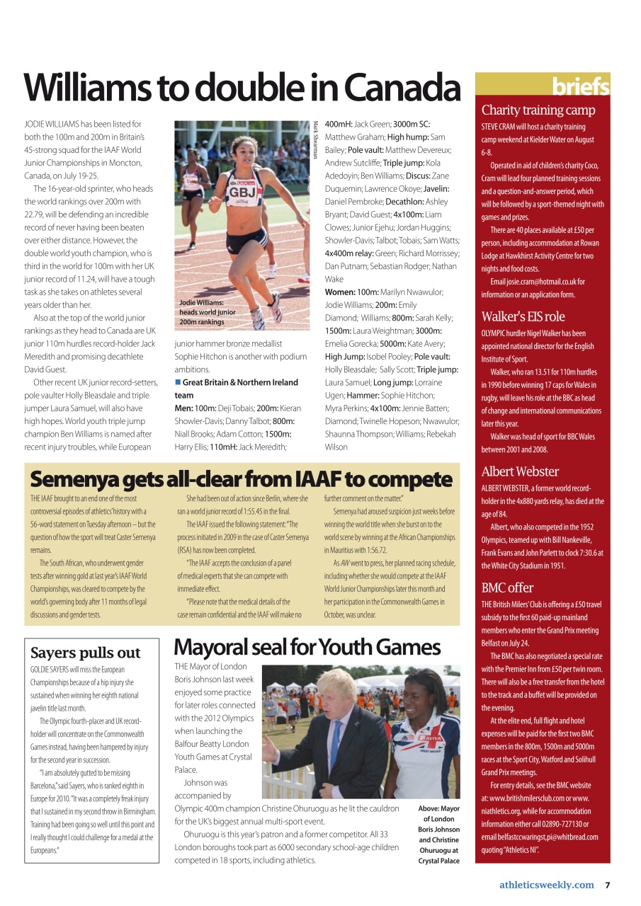 AW – Athletics Weekly Magazine Preview Pages