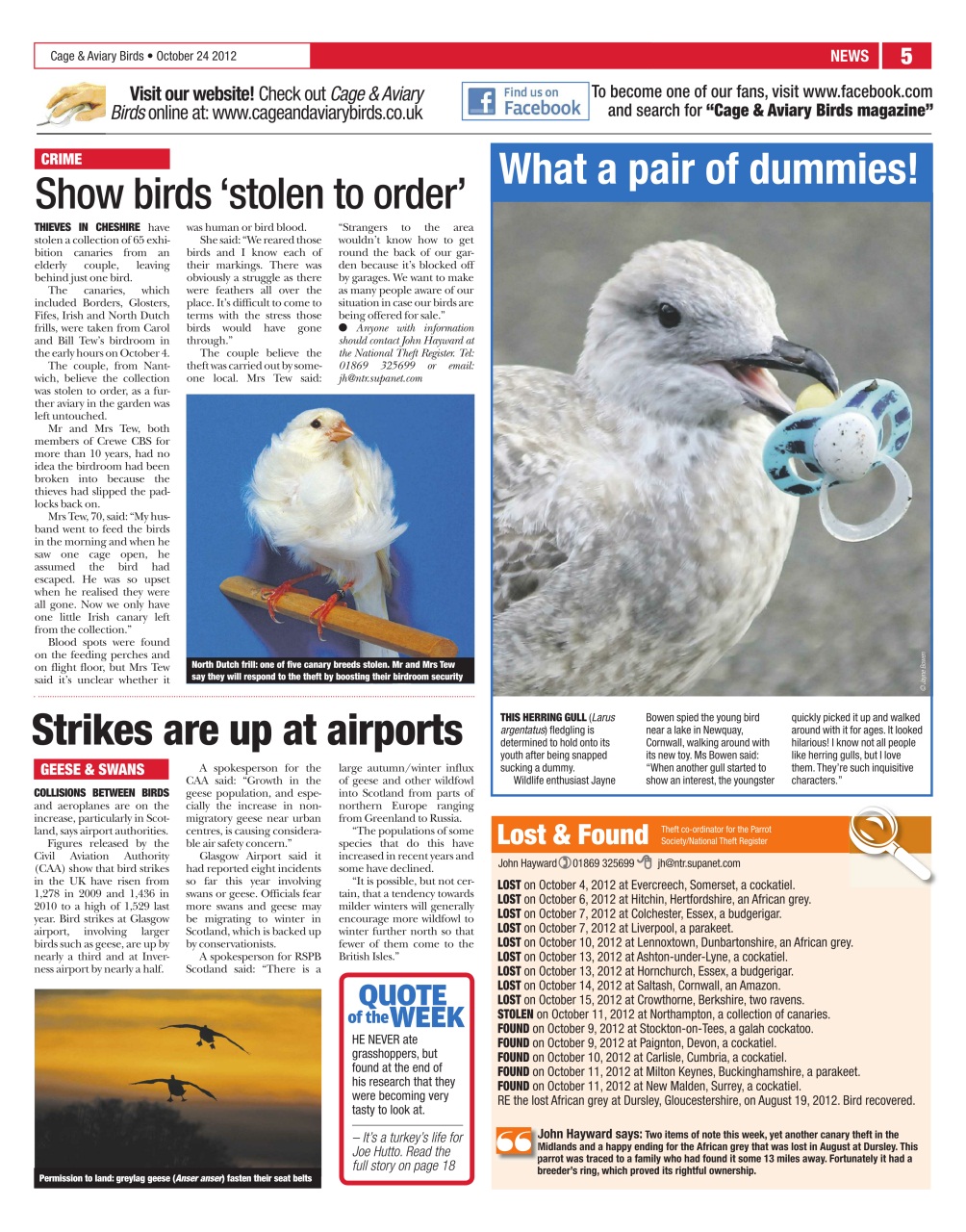 Cage & Aviary Birds Preview Pages