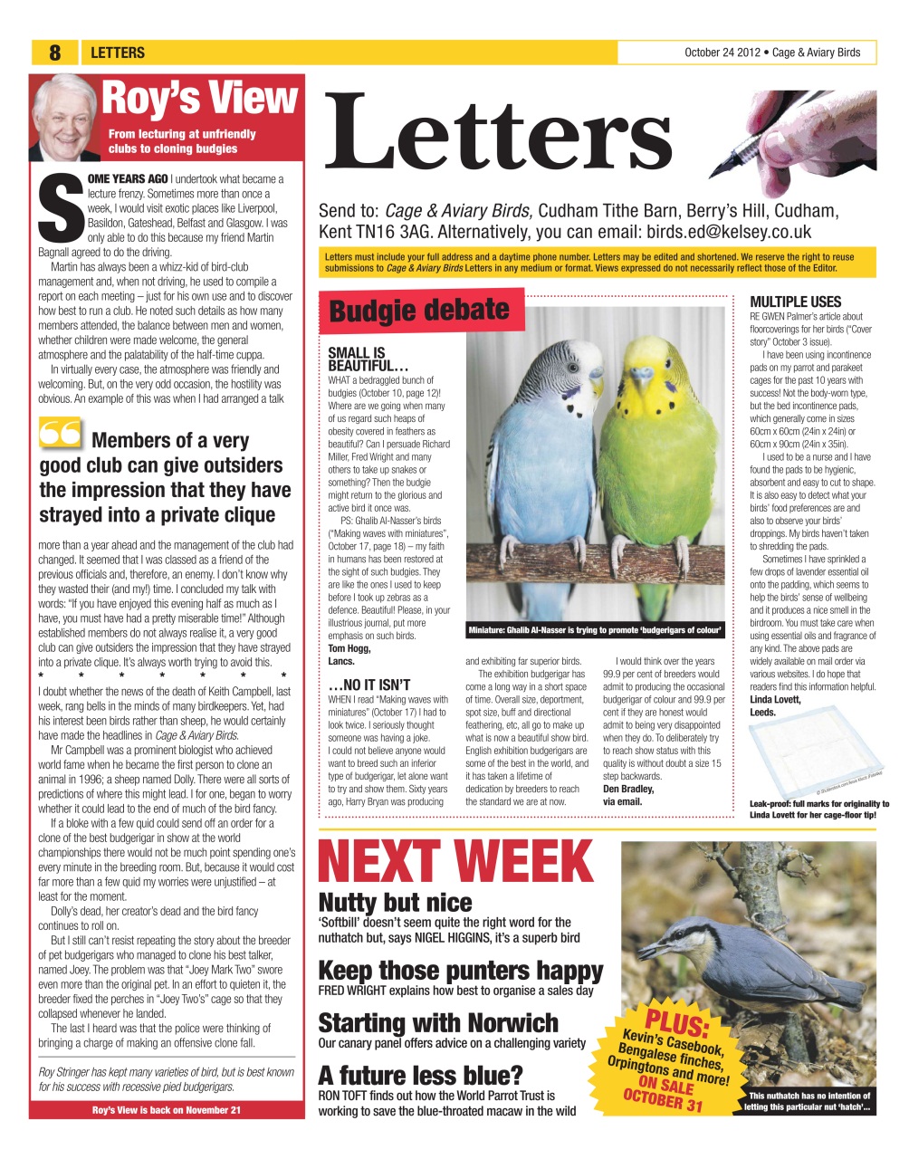 Cage & Aviary Birds Preview Pages