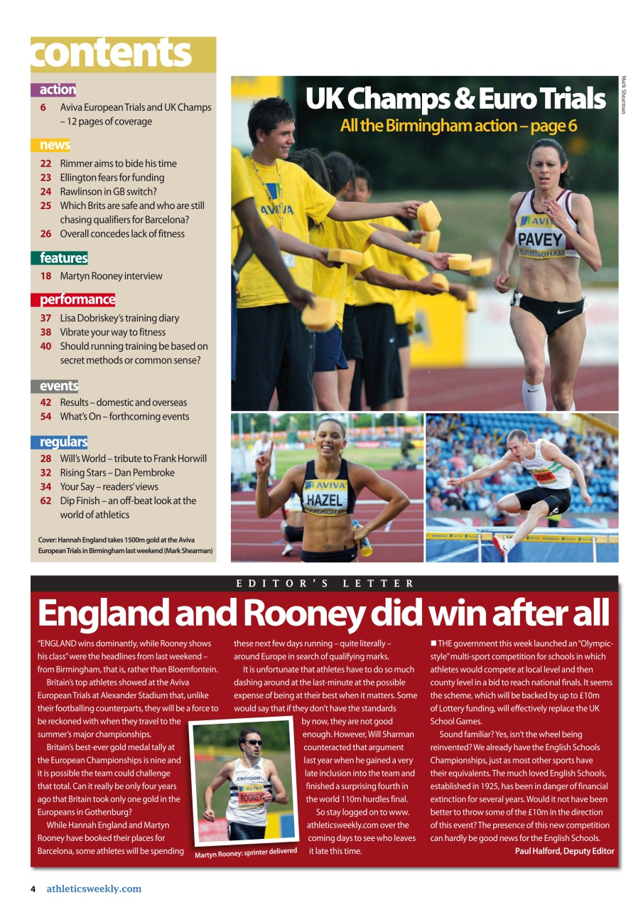 AW – Athletics Weekly Magazine Preview Pages