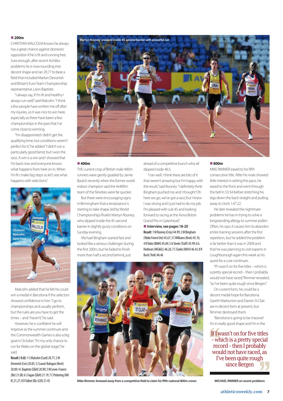 AW – Athletics Weekly Magazine Preview Pages