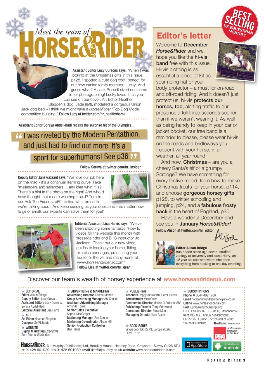 Horse&Rider Magazine - UK equestrian magazine for Horse and Rider Preview Pages