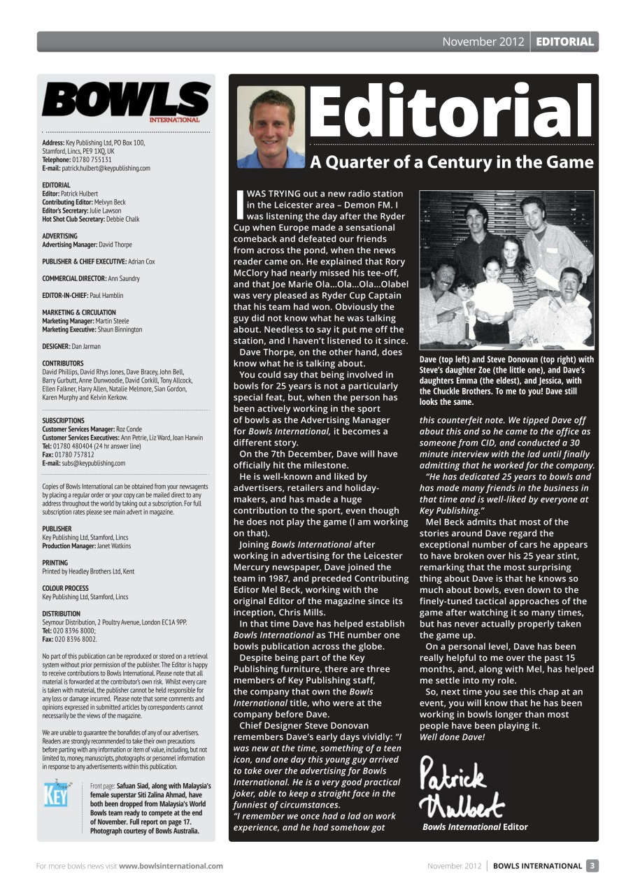 Bowls International Preview Pages