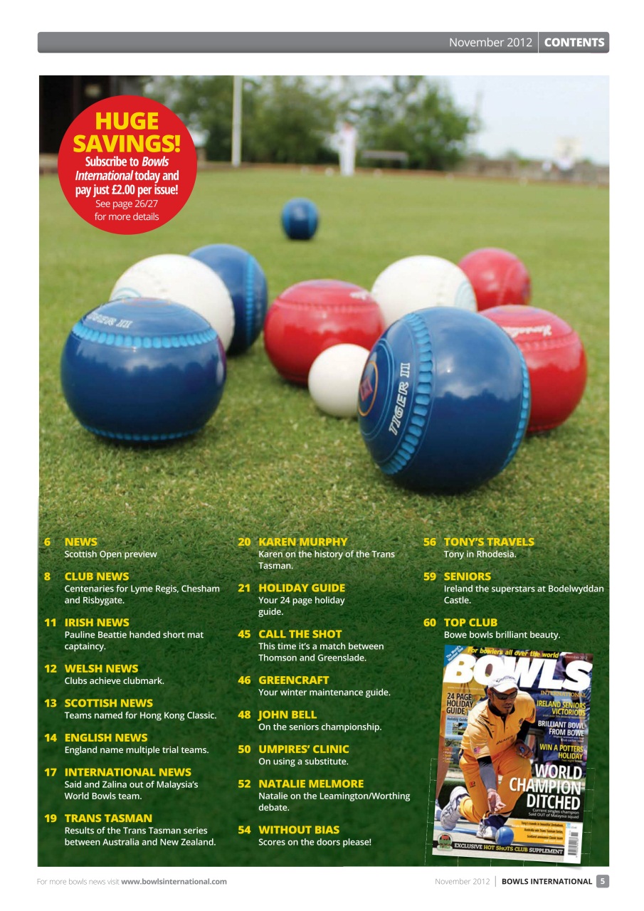 Bowls International Preview Pages