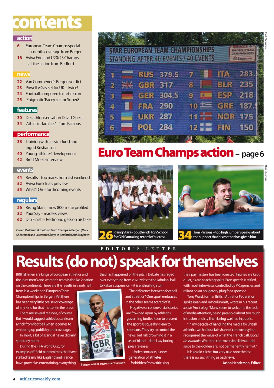 AW – Athletics Weekly Magazine Preview Pages