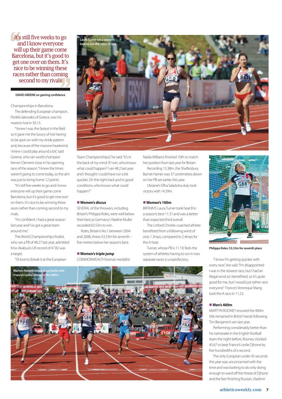 AW – Athletics Weekly Magazine Preview Pages
