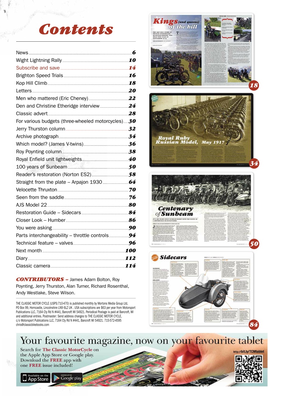 The Classic MotorCycle Preview Pages