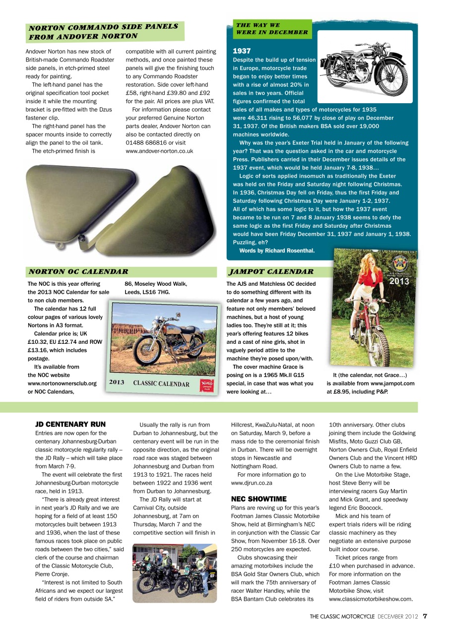 The Classic MotorCycle Preview Pages