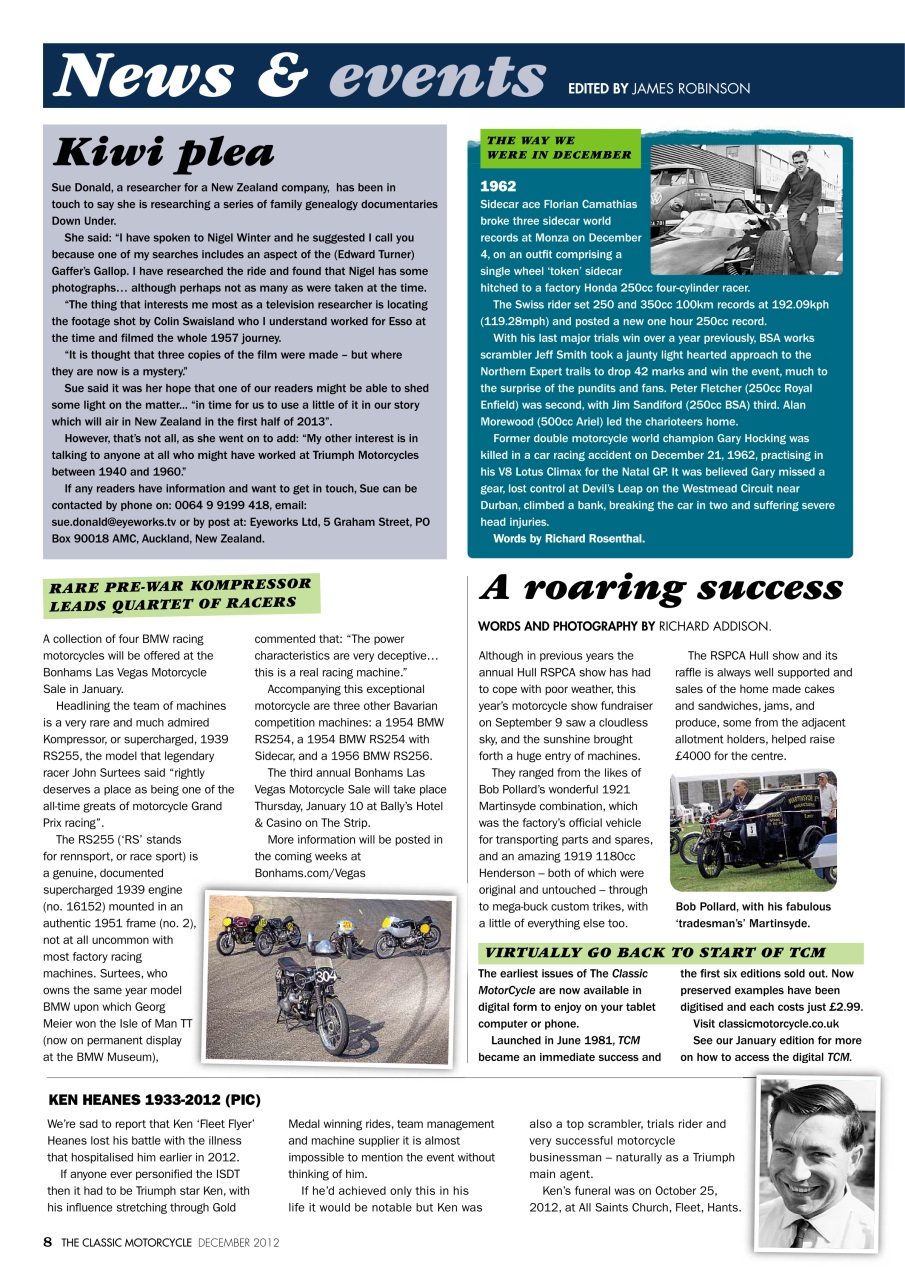 The Classic MotorCycle Preview Pages