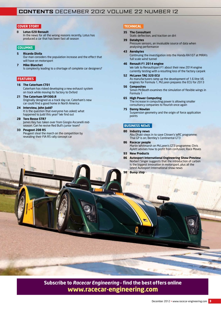 Racecar Engineering Preview Pages