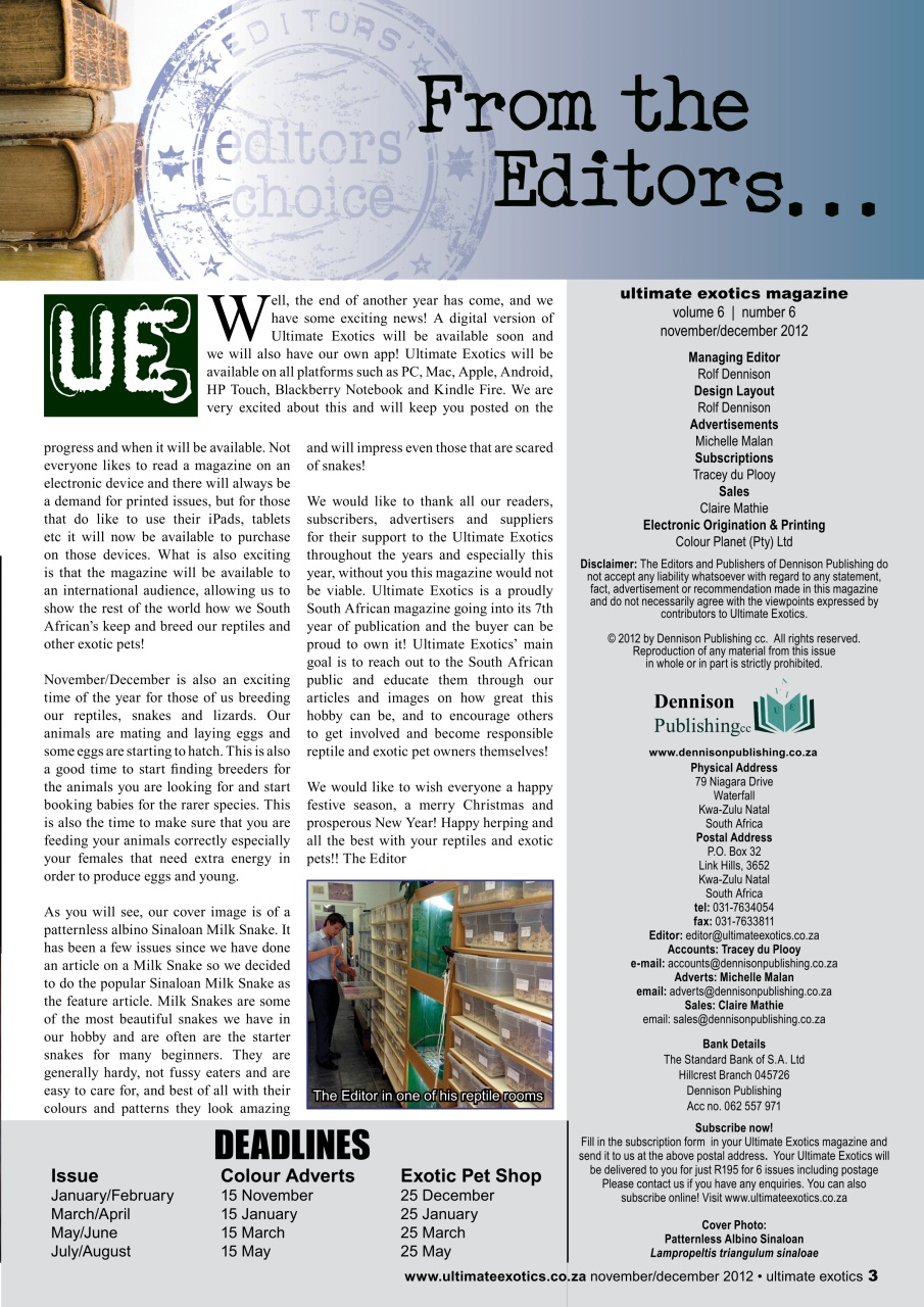 Ultimate Exotics Preview Pages