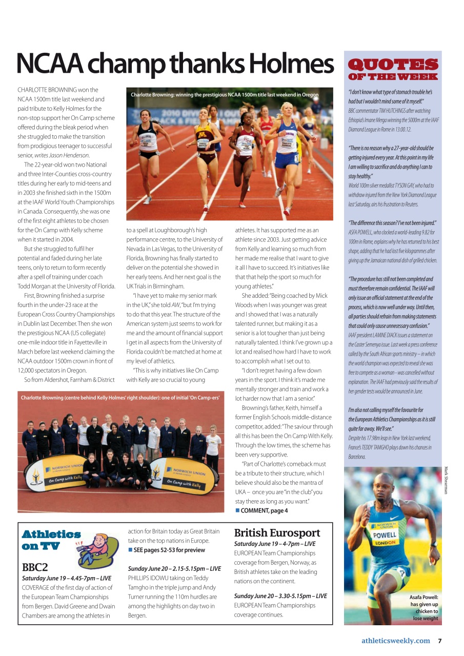 AW – Athletics Weekly Magazine Preview Pages