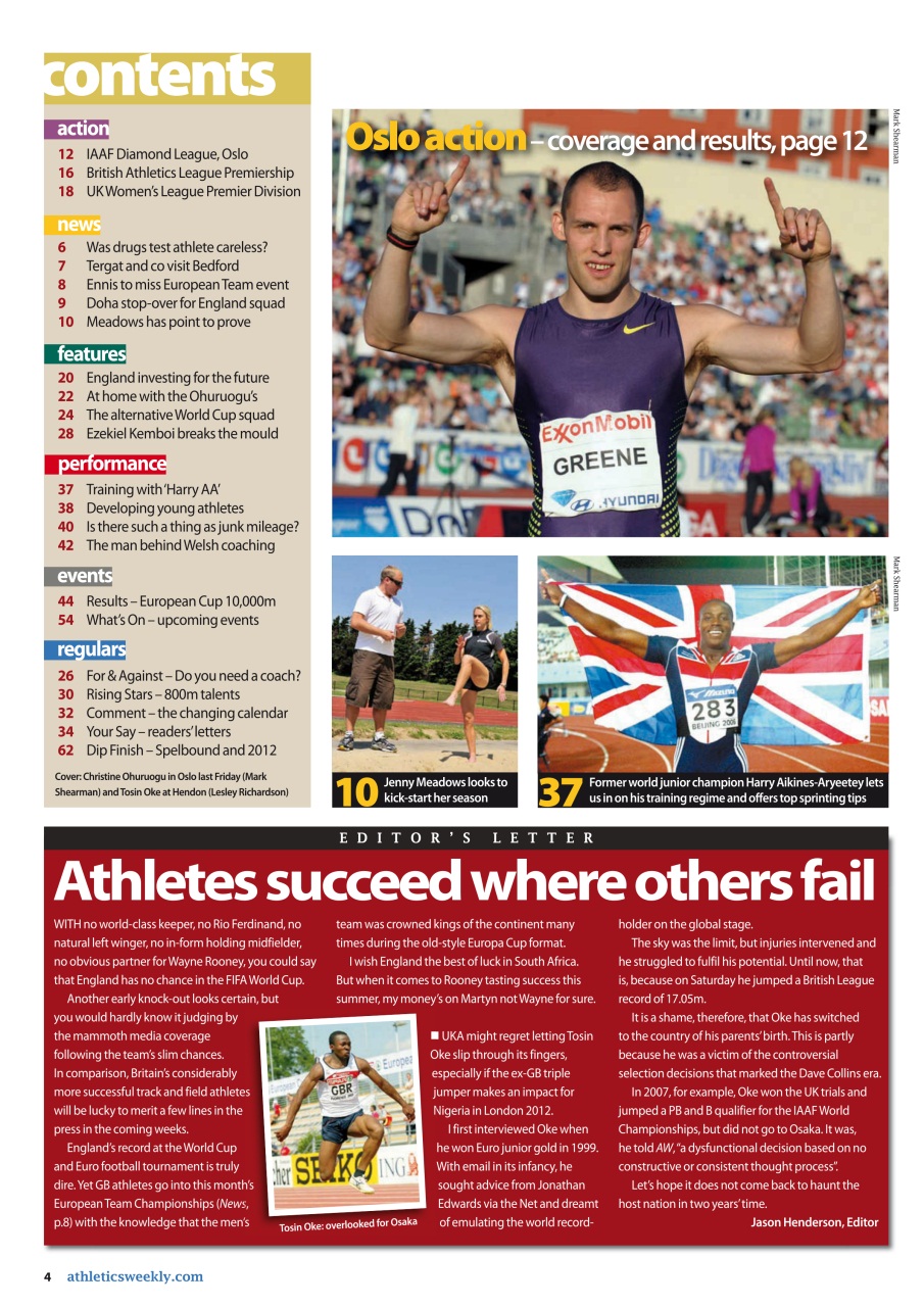 AW – Athletics Weekly Magazine Preview Pages