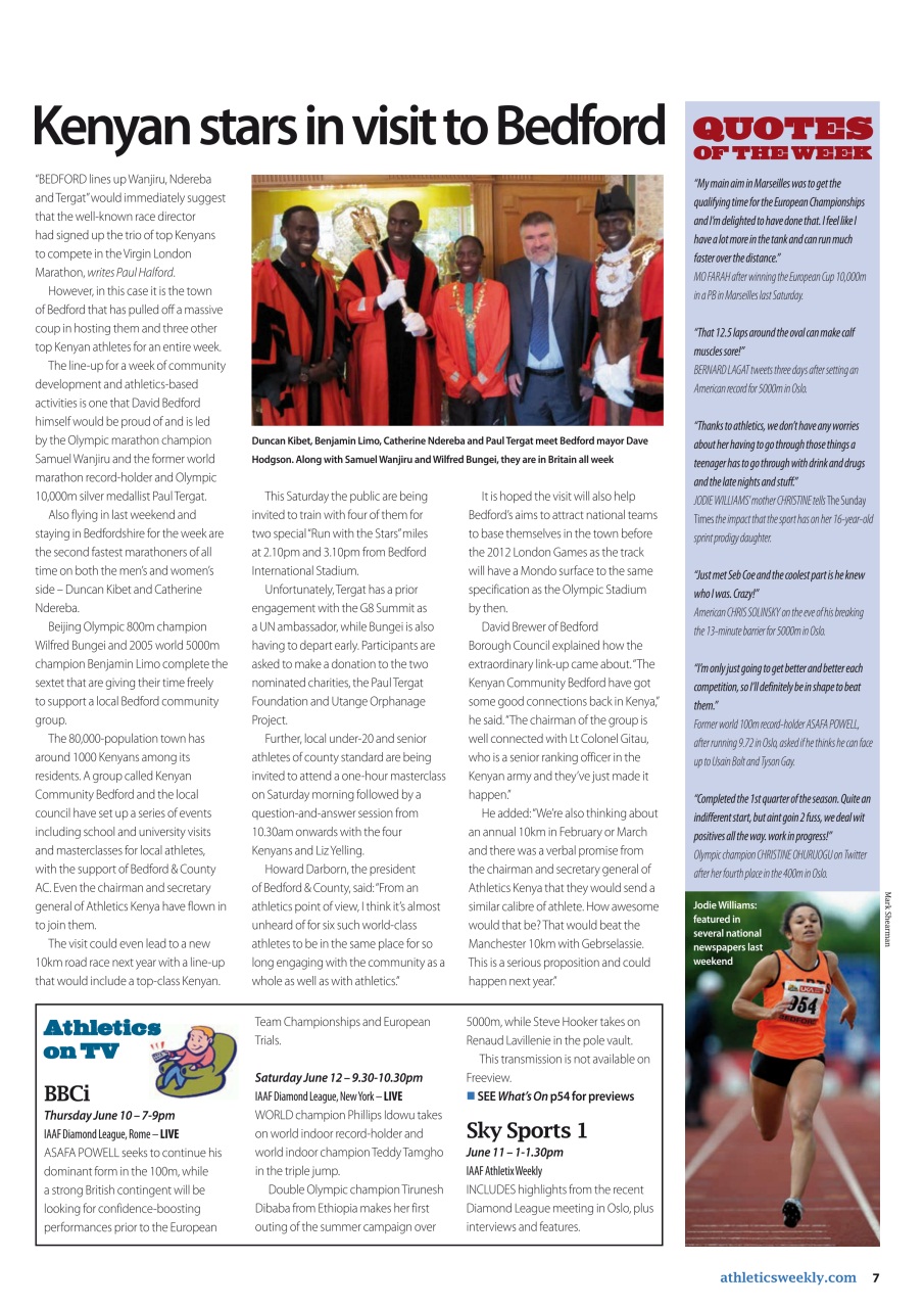 AW – Athletics Weekly Magazine Preview Pages