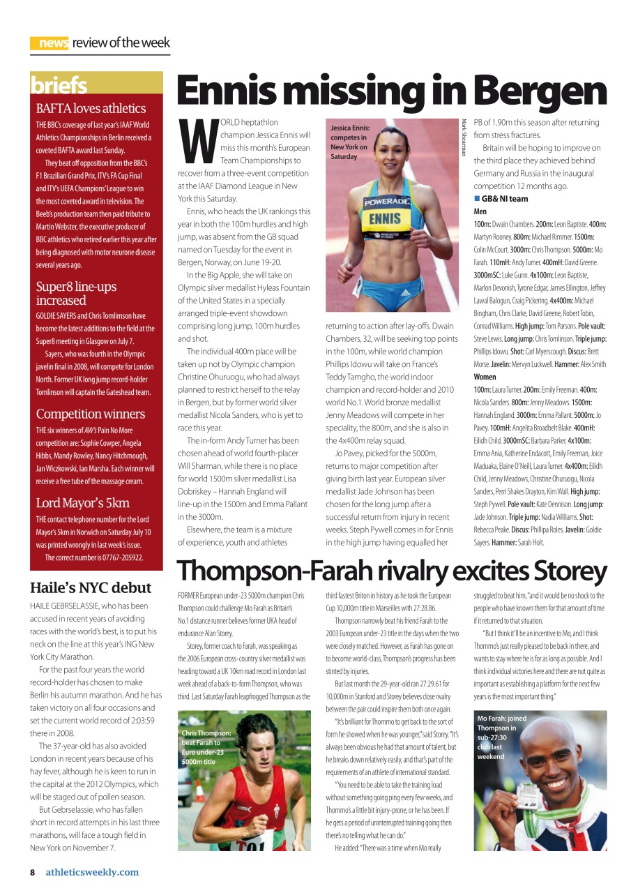 AW – Athletics Weekly Magazine Preview Pages