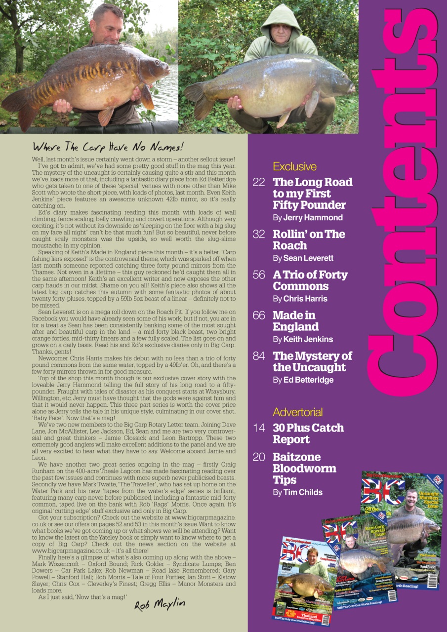 Big Carp Magazine Preview Pages