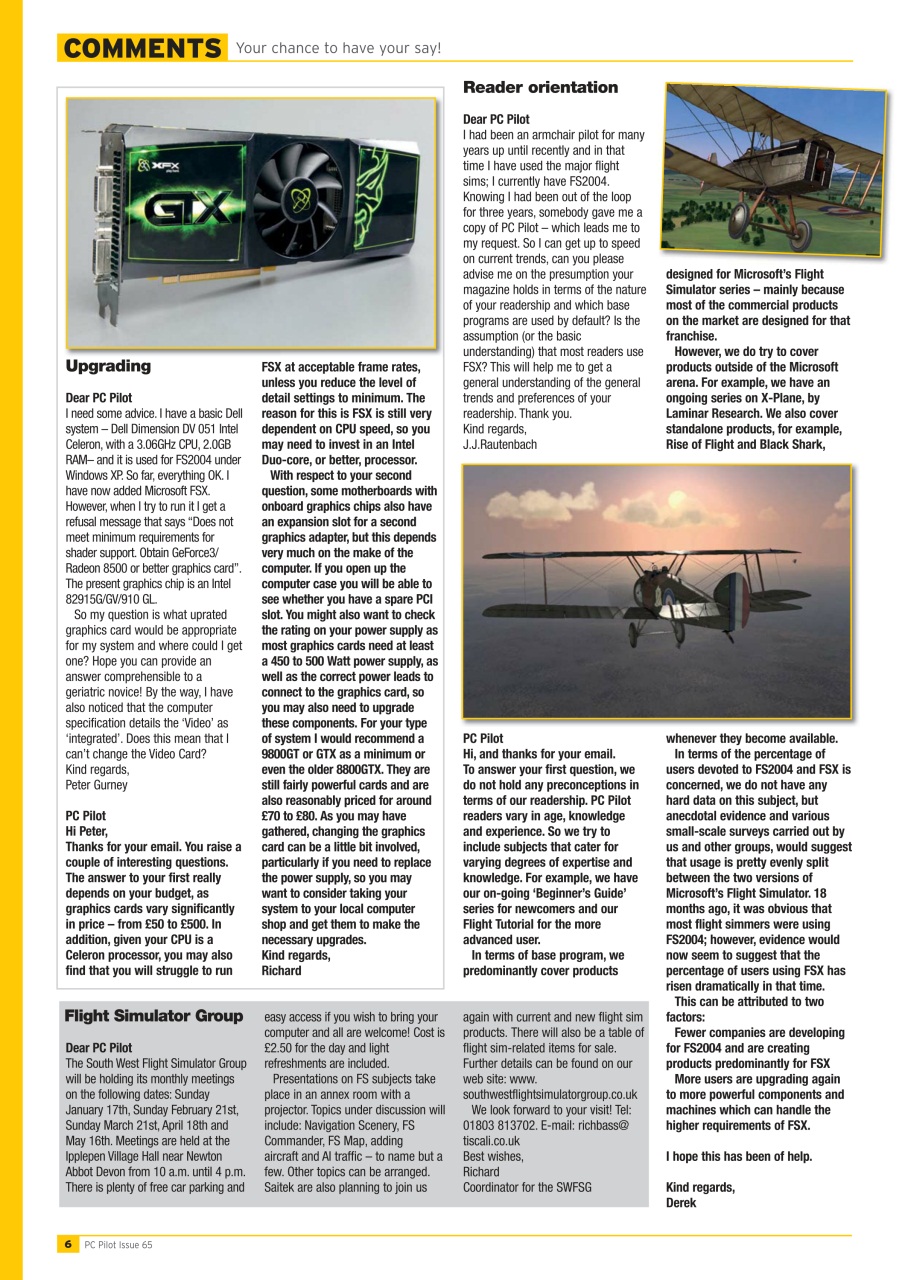 PC Pilot Preview Pages