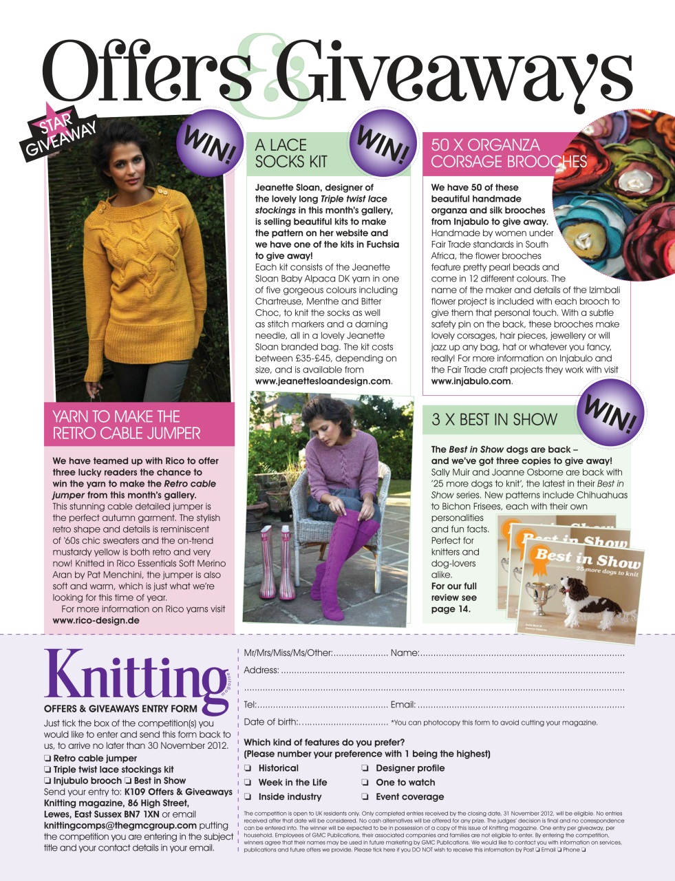 Knitting Preview Pages