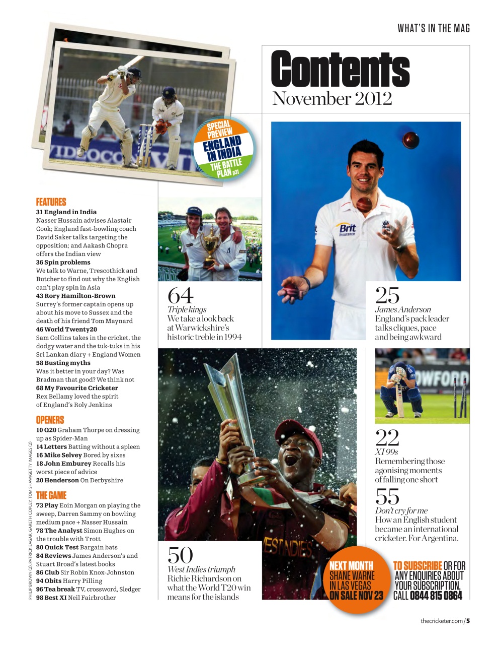 The Cricketer Magazine Preview Pages