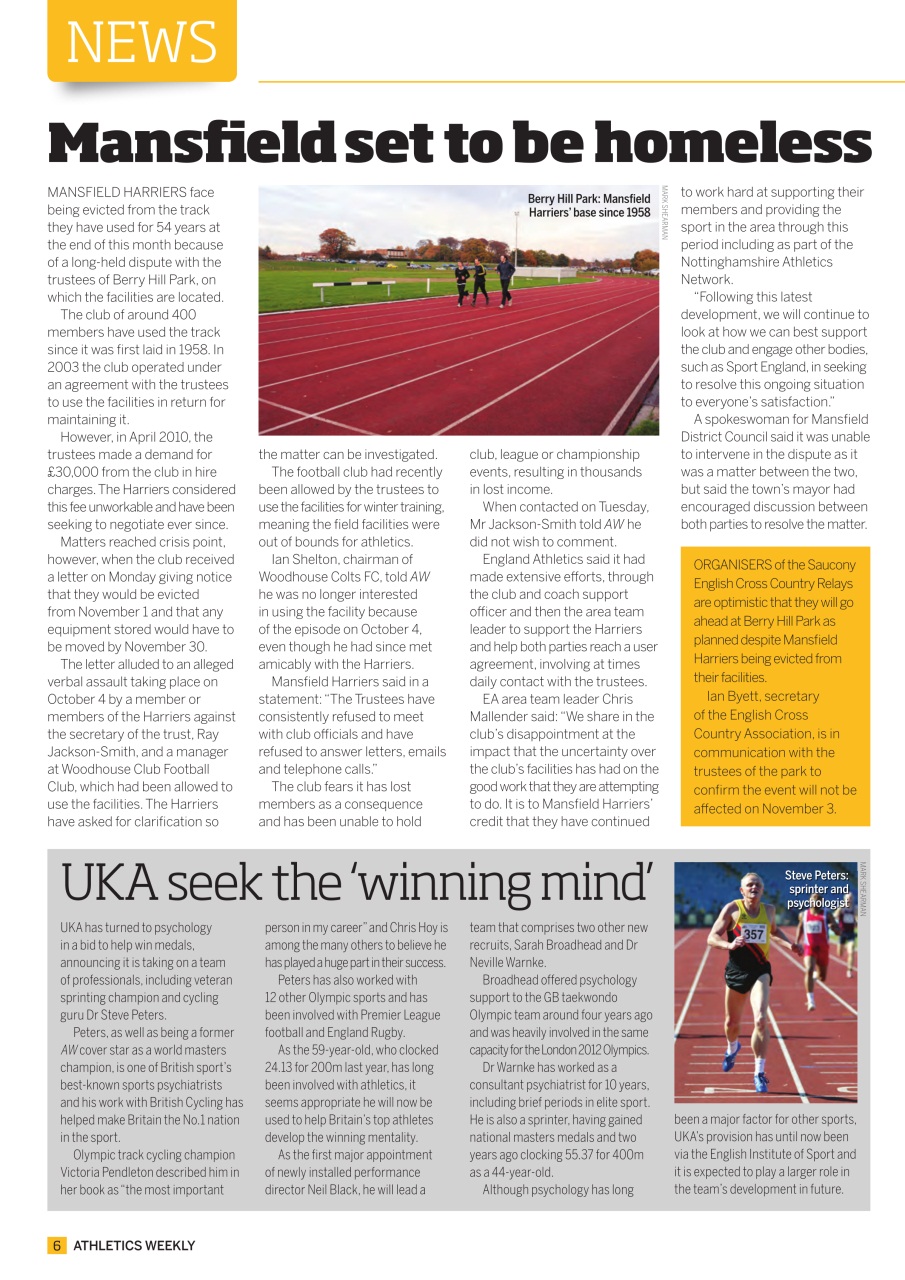 AW – Athletics Weekly Magazine Preview Pages