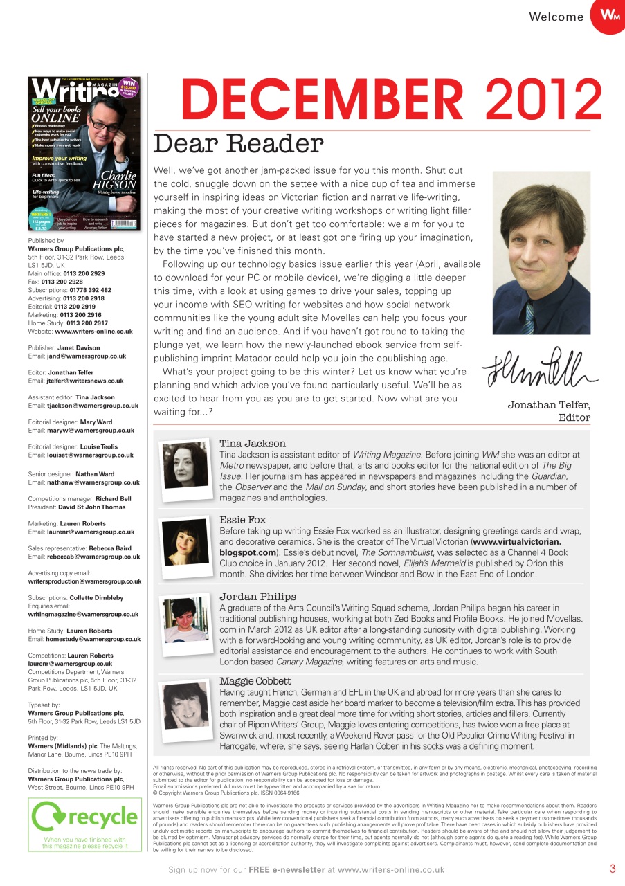 Writing Magazine Preview Pages