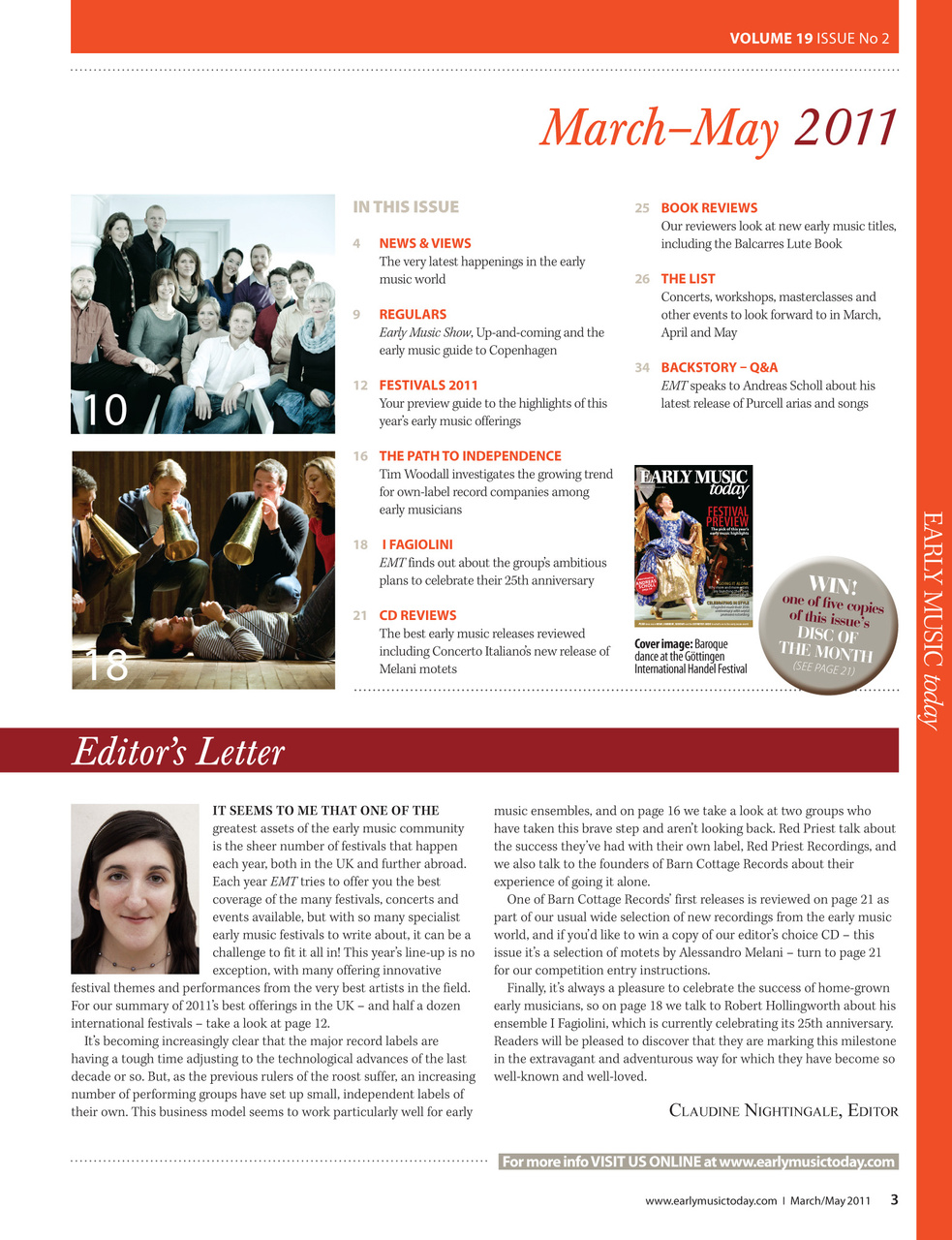 Early Music Today Preview Pages