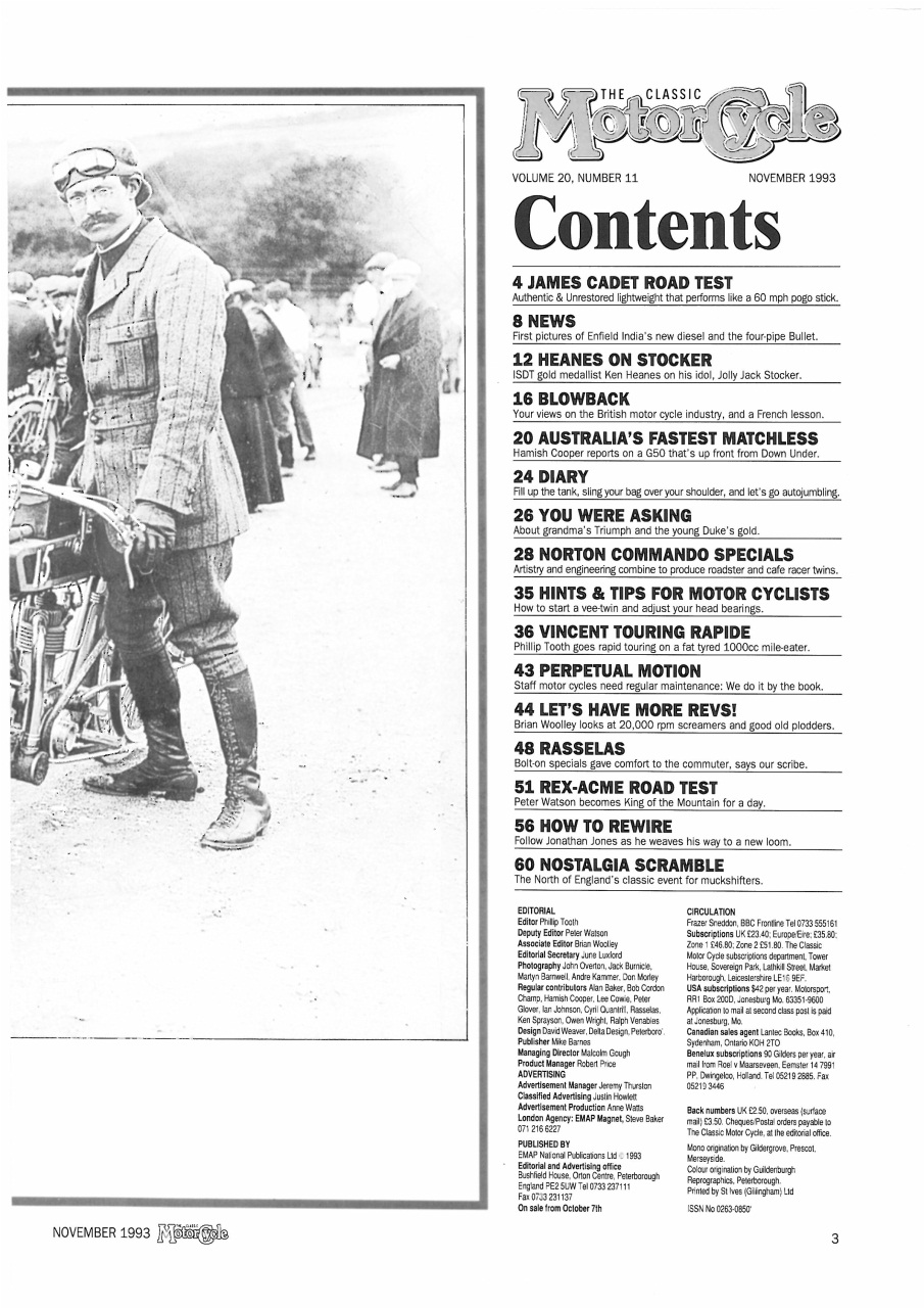 The Classic MotorCycle Preview Pages