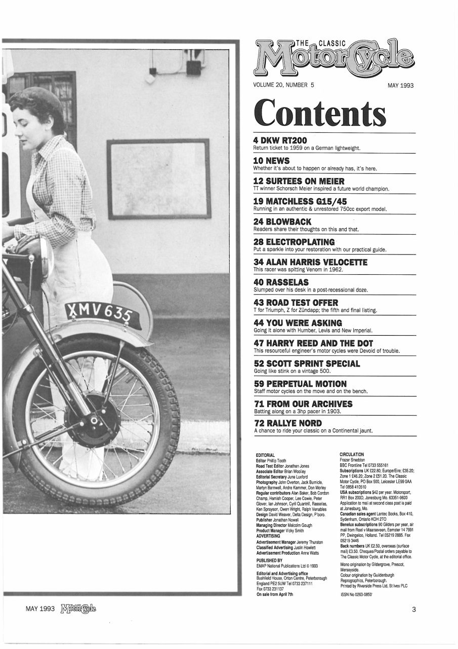 The Classic MotorCycle Preview Pages