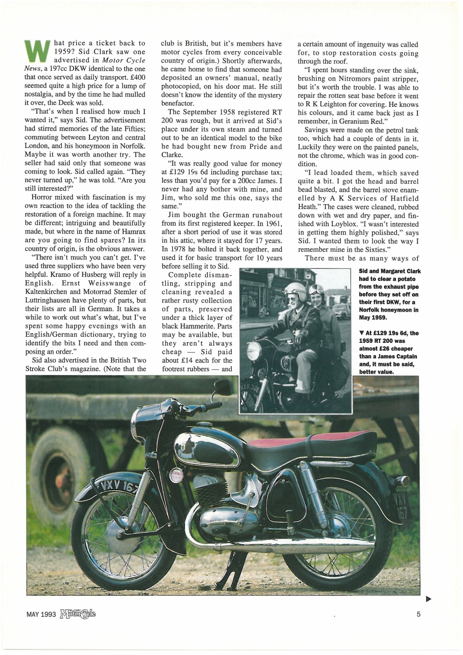 The Classic MotorCycle Preview Pages