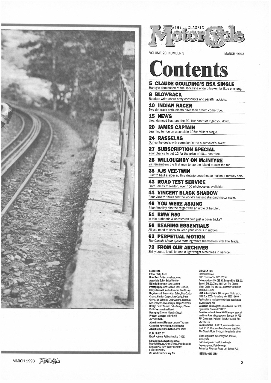 The Classic MotorCycle Preview Pages