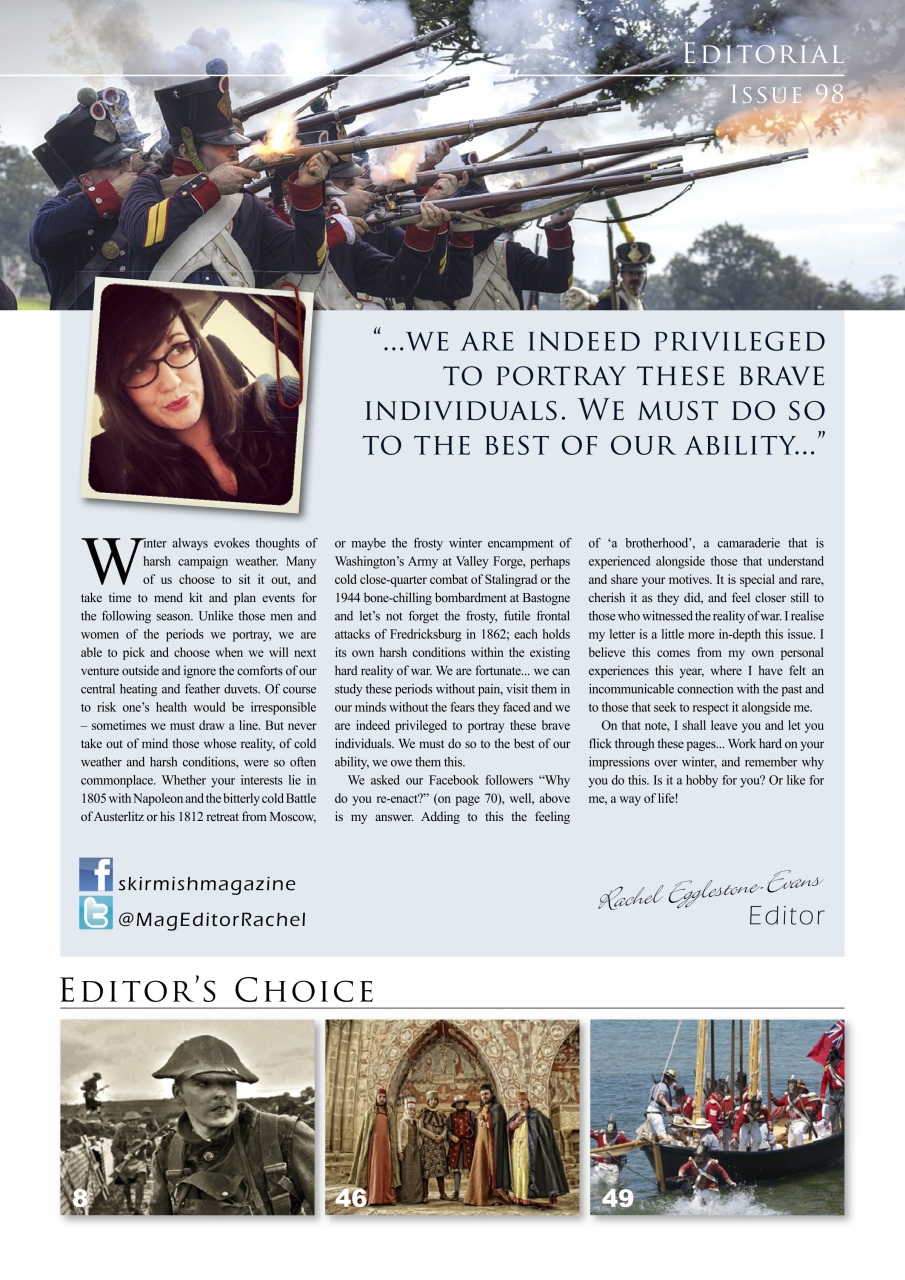 Skirmish Living History Preview Pages